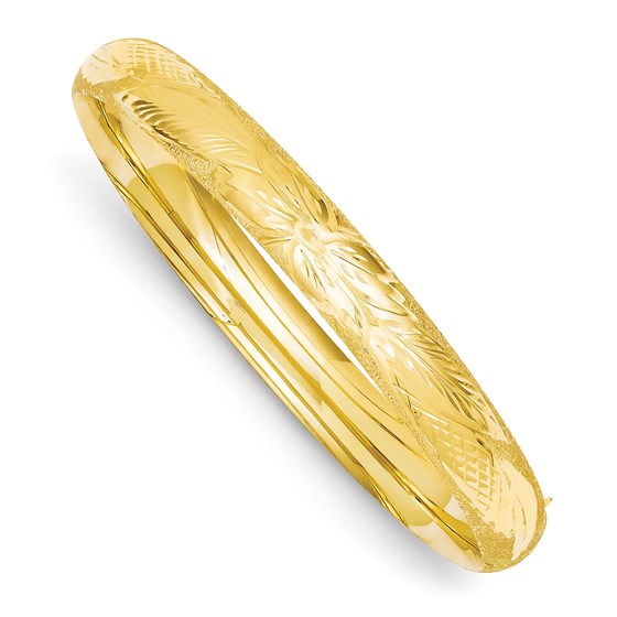 14k 5/16 Oversized Laser Cut Hinged Bangle Bracelet 14k 5/16 Oversized Laser Cut Hinged Bangle Bracelet